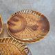 Set of 6 large fish plates Sarreguemines vintage