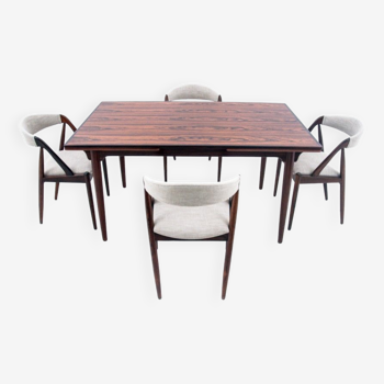 Rosewood table and chairs from the 1960s, Denmark