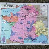 Old historical map Armand Colin The revolutionary France-Paris during the Revolution