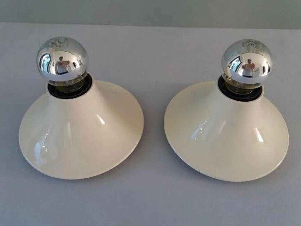 Vintage lamp pair by Vico Magistretti from the 1970s.