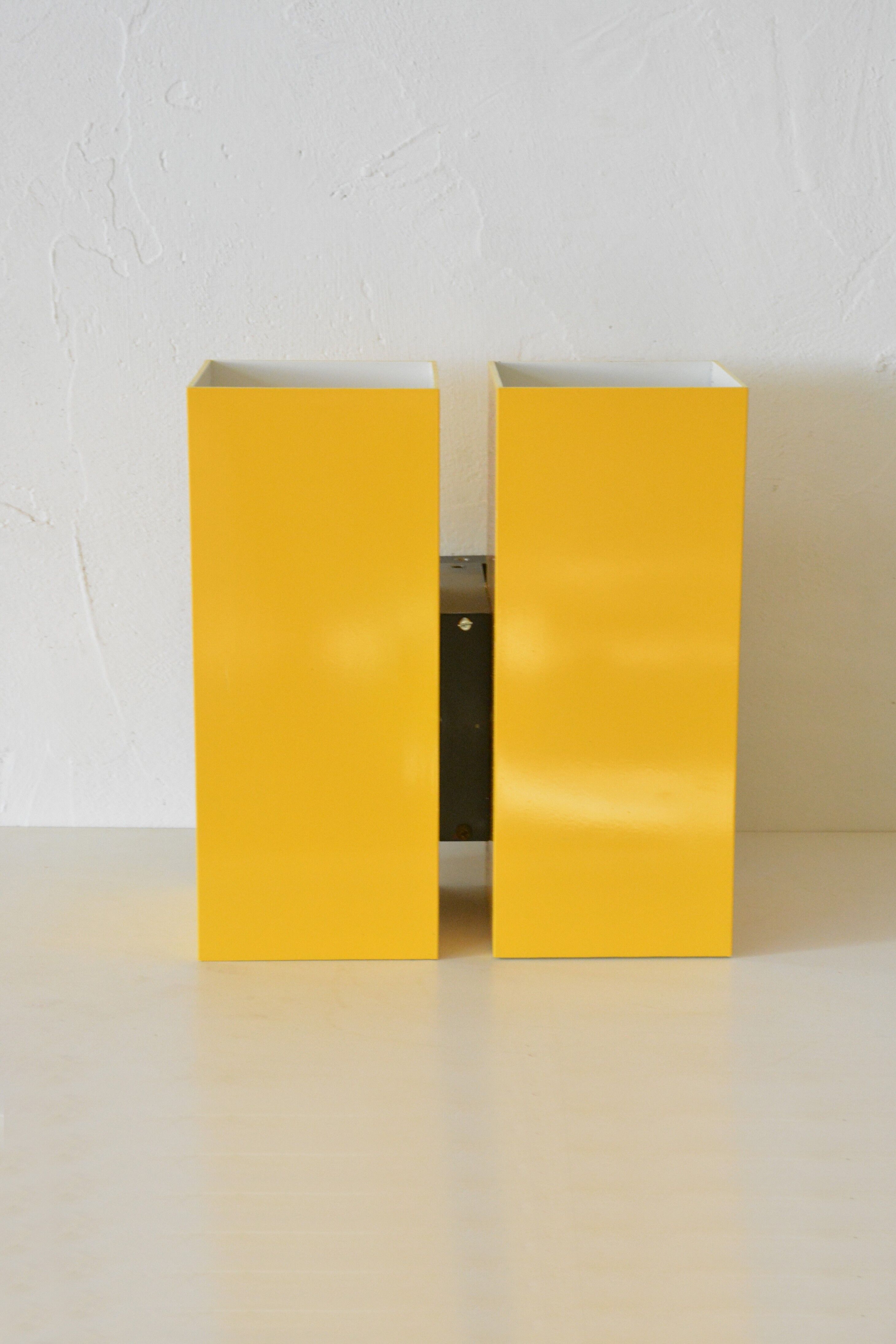 Pair of 60s minimalistic wall lights.