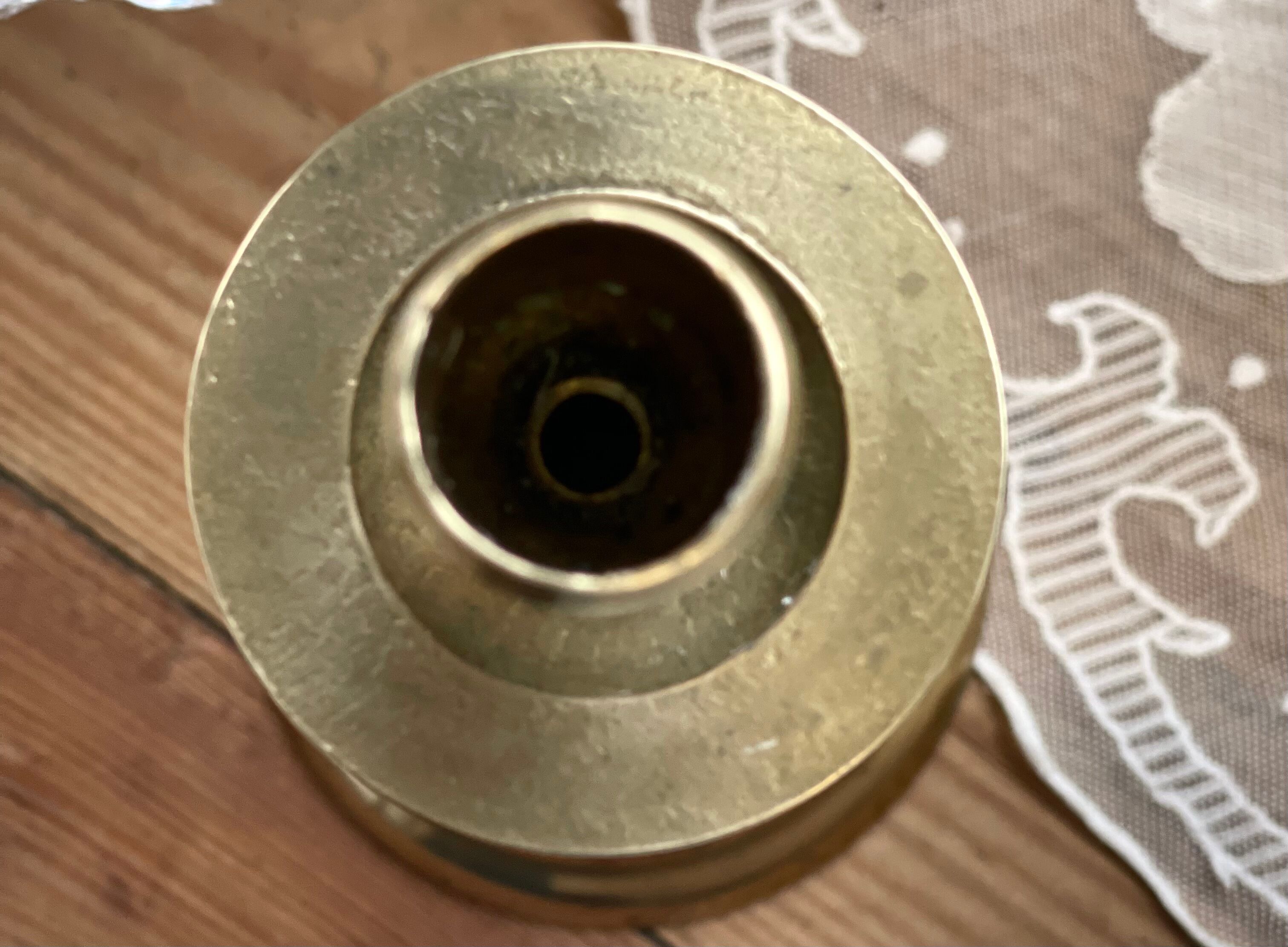 Old brass candle holder