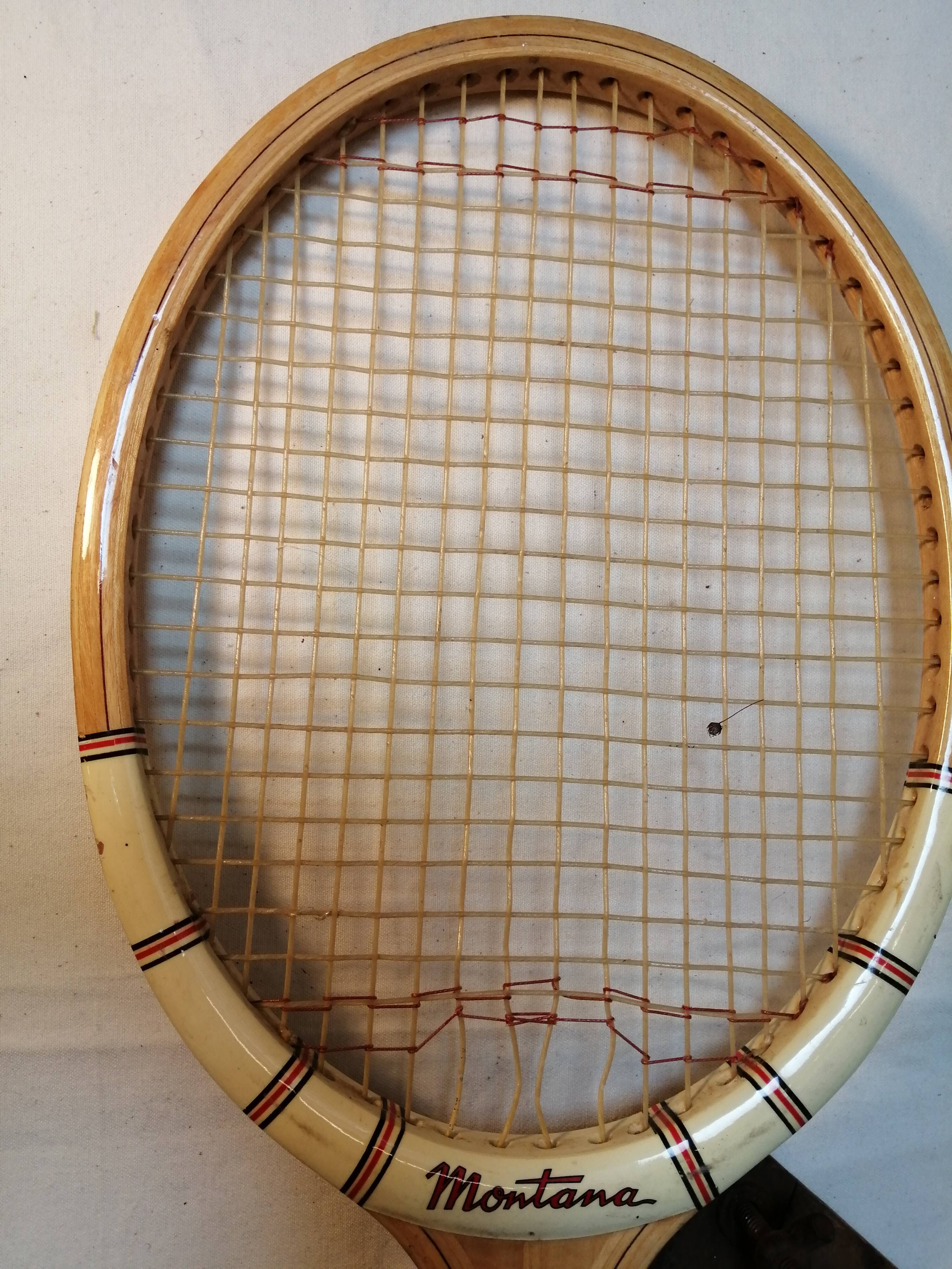 Vintage tennis racket Red star Montana