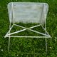 Vintage green and white painted metal folding garden table 1950