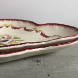 Pair of hand-decorated old Fleury Longwy France wood ravines