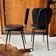 Pair of vintage black skai chairs