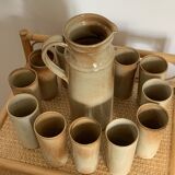 Vintage stoneware orangeade set by Michel Woop