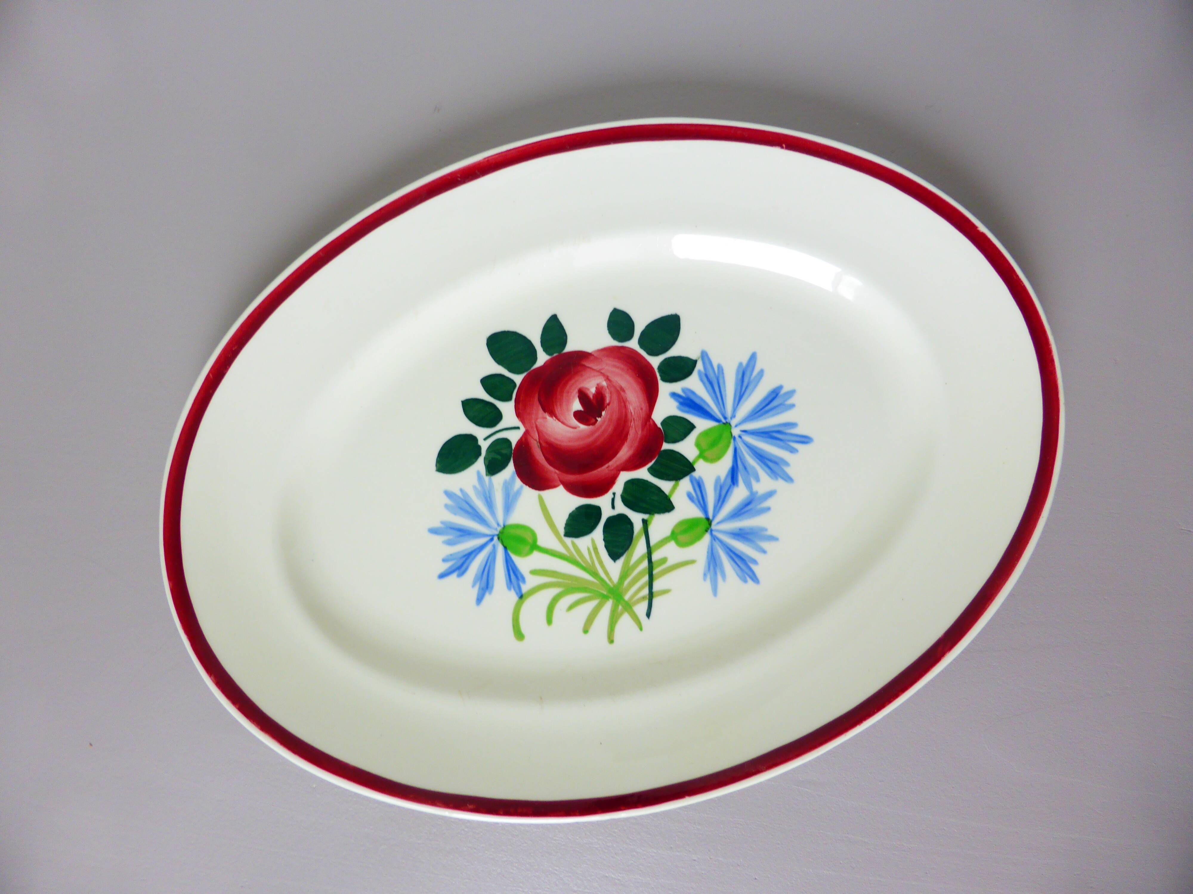 Plat de service oval HBCM modèle Gisèle 2008152