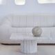 Table basse carrée Kalia travertin naturel 90x90