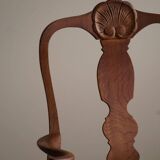 Classic Baroque style armchair in oak, made by a Danish cabinetmaker, 1930s.