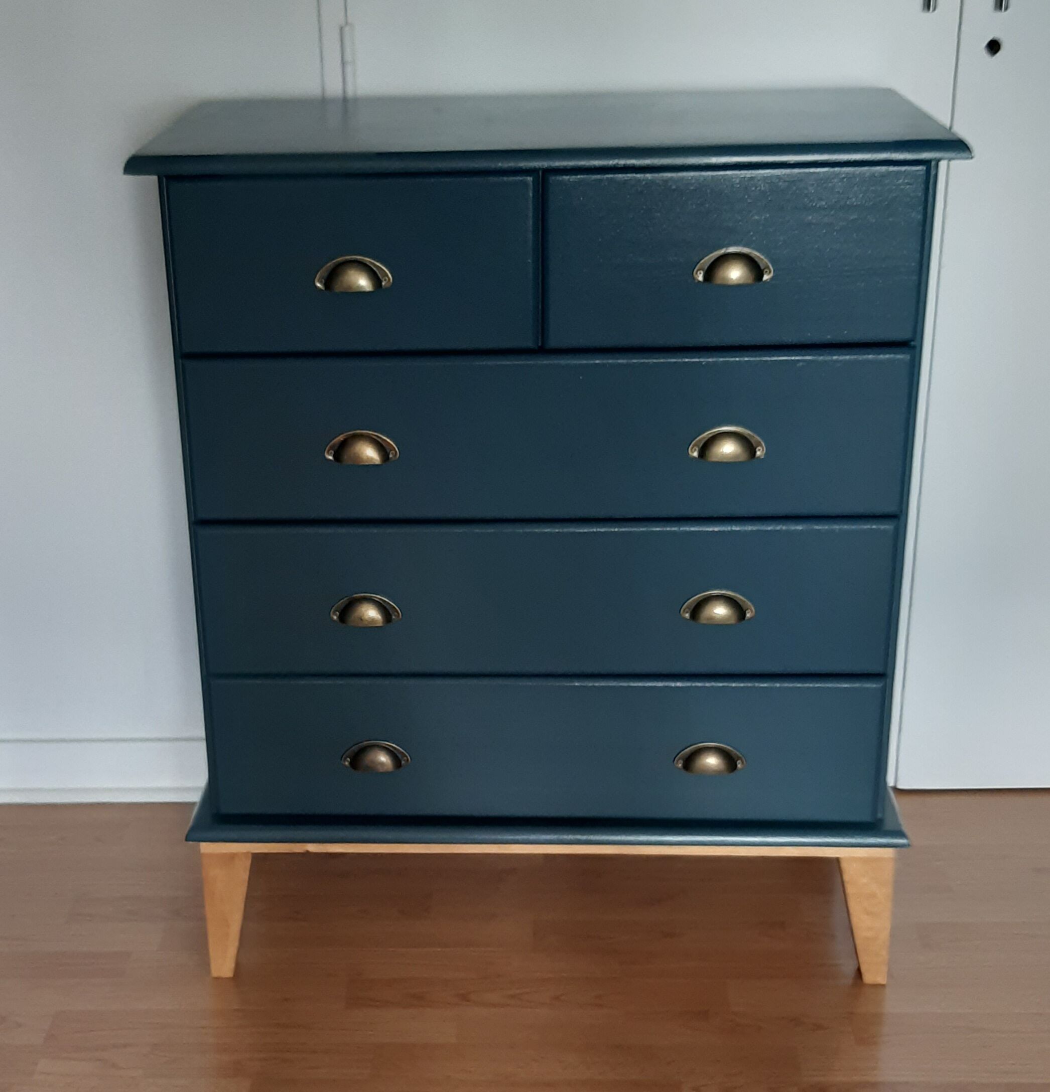 Commode scandinave bleu ganne