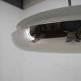 Bauhaus functionalist nickel chandelier UFO, 1930s, restored