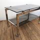 Vintage chrome and glass coffee table, 1970s