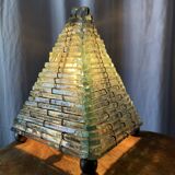 Brutalist glass lamp from the 1970s.