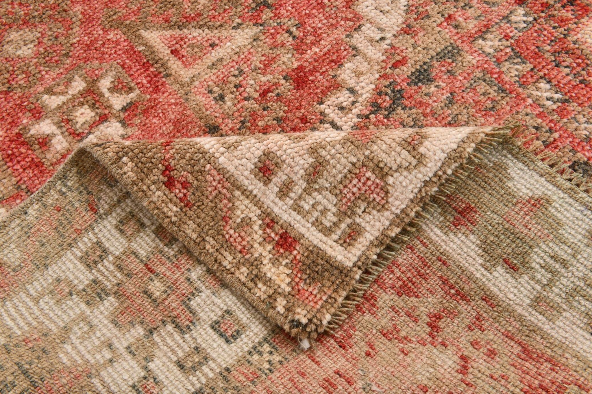4x8 Red & Beige Oriental Persian Rug 135x255Cm SK 22292