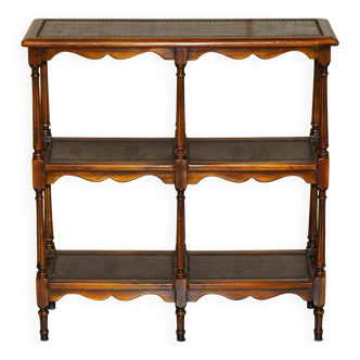 Étagère bibliothèque Theodore Alexander bois massif cuir embossé