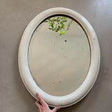 Old oval and beveled mirror 51x66cm