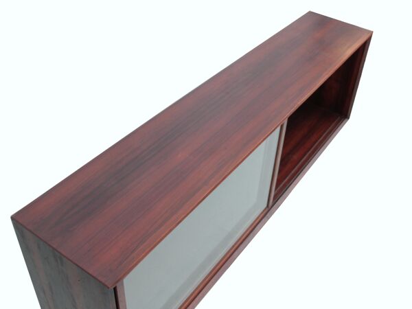 Vitrine murale scandinave en palissandre de rio