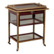 Antique Art Nouveau sideboard in mahogany and brass, Italy, 20th century.