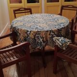 Table en bois d'iroko et ses 4 fauteuils