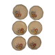 Lot of 6 plates dessert Sarreguemines edge blue/tulips