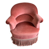 Pink velvet toad chair