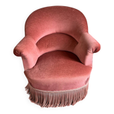 Pink velvet toad chair