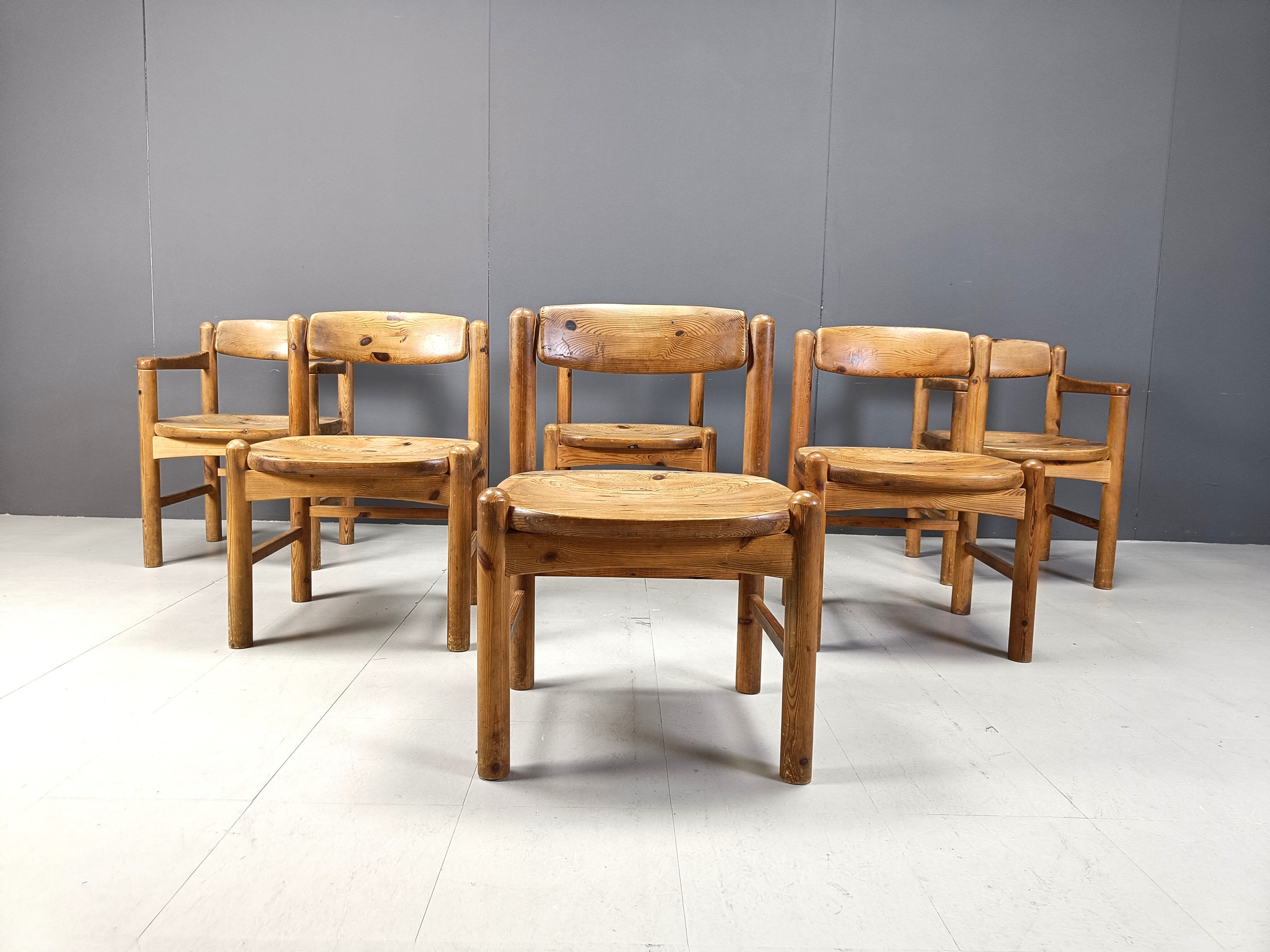 Copy of Rainer Daumiller pine wood dining chairs for Hirthals Savvaerk set of 6