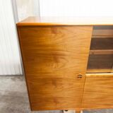 Scandinavian high enfilade 1960 solid teak