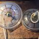 Duo de suspensions en opaline vintage