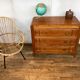 Modernist typical art deco chest of drawers in light oak with 3 drawers