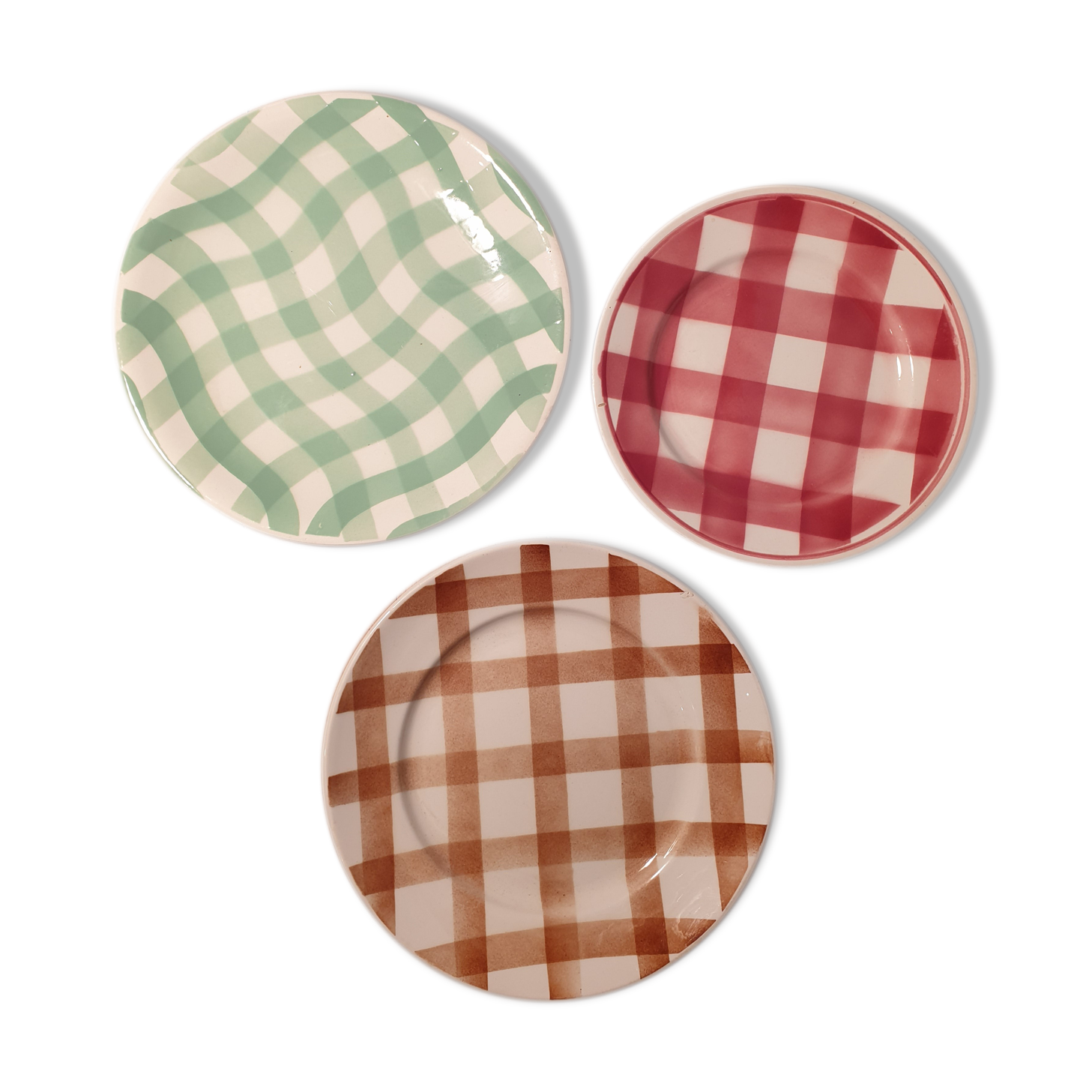 Trio of tile pattern plates
