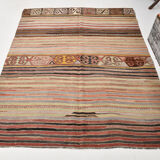 Wool on cotton kilim rug 202x166cm