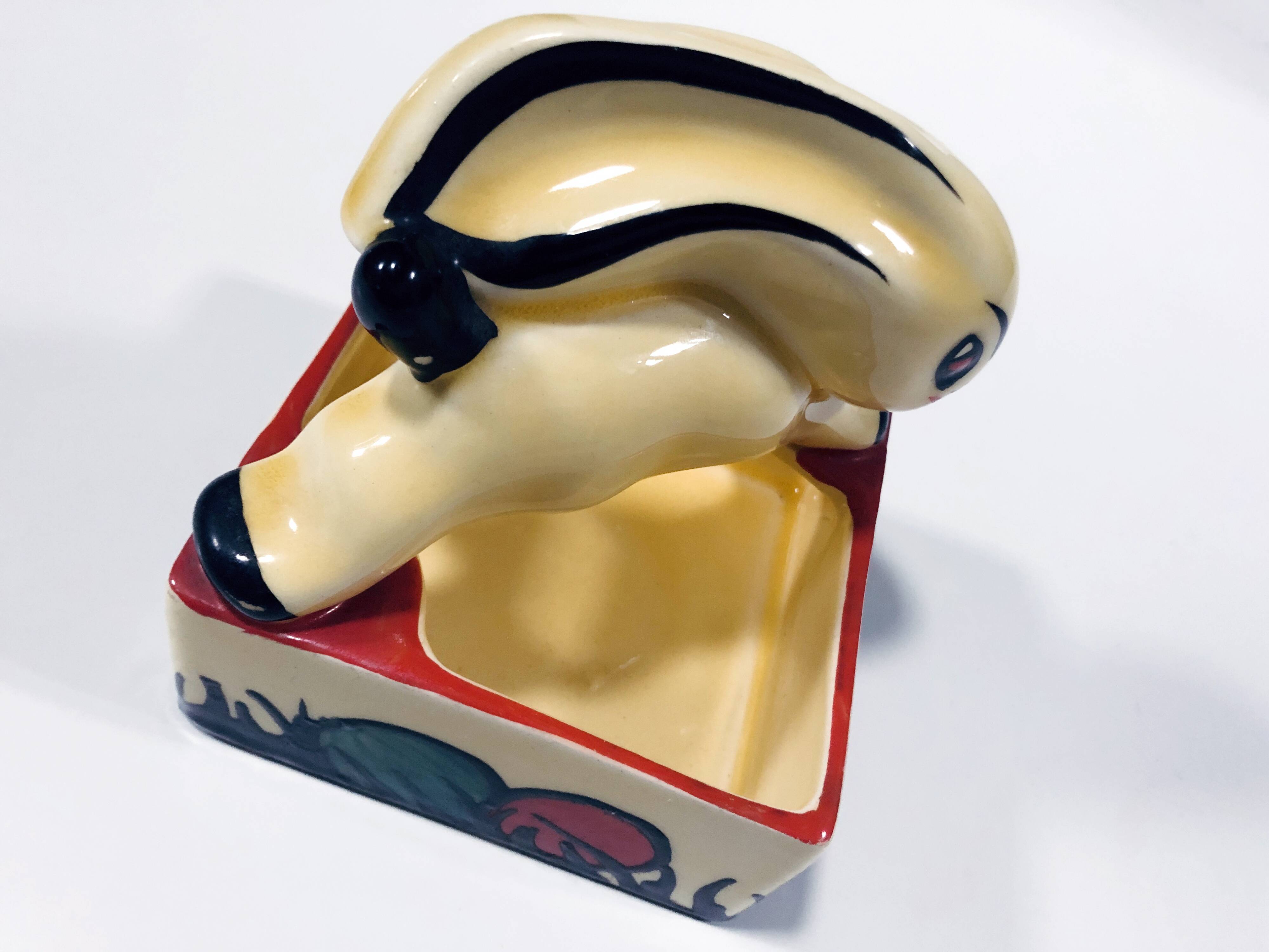 Rabbit Ashtray • Empty Pocket • Earthenware • Art Deco • Ditmar Urbach • 1930