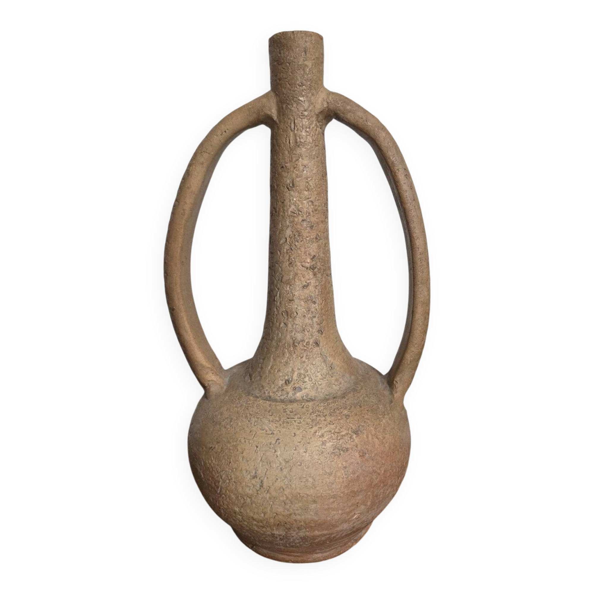 Brutalist terracotta amphora