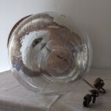 Vintage demijohn XL lamp in glass and jute rope