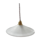 Ancien abat-jour suspension opaline blanche lisse baladeuse Art déco 1930 Ø 22 cm TBE