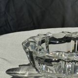 Cendrier en verre à décor géométrique