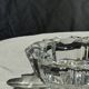 Classic geometric style glass ashtray