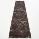 2x10 Soft Wool Dark Gray Turkish Vintage Runner Rug