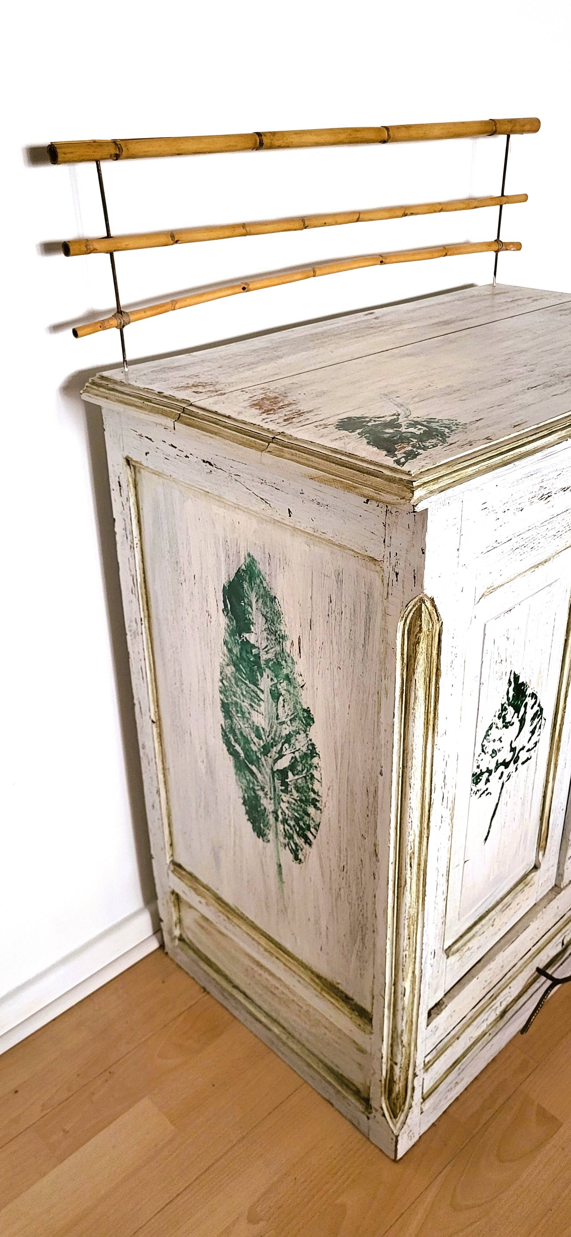 Elegant small patinated sideboard