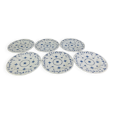 6 assiettes à dessert Myott modèle Finlandia , terre de fer anglaise