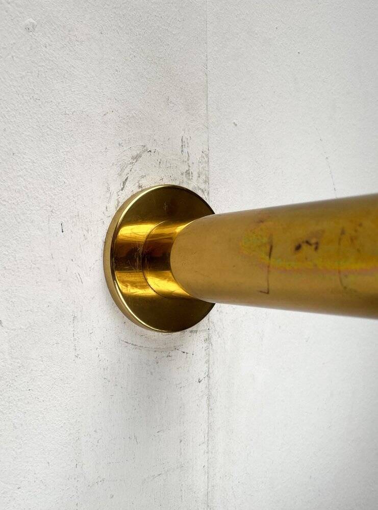 Vintage Space Age ceiling lamp in brass by Motoko Ishii for Staff, 1970s.