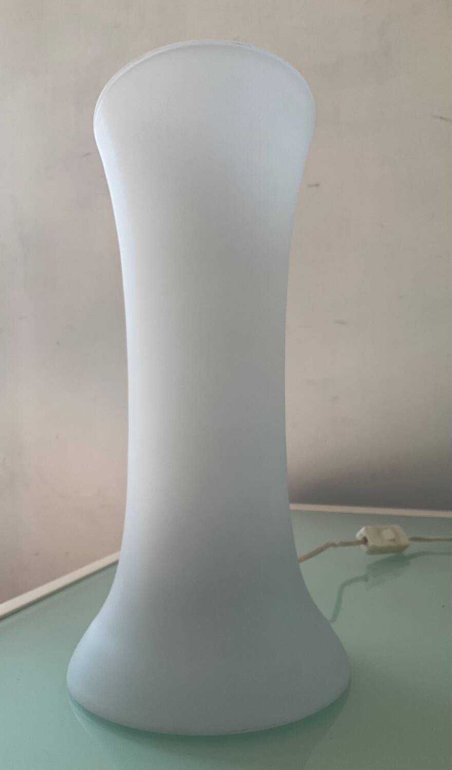 Vintage frosted glass lamp from the 70s-80s