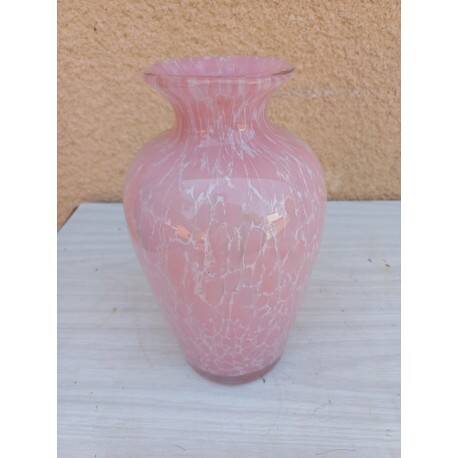 Glass vase signed "La Rochère"