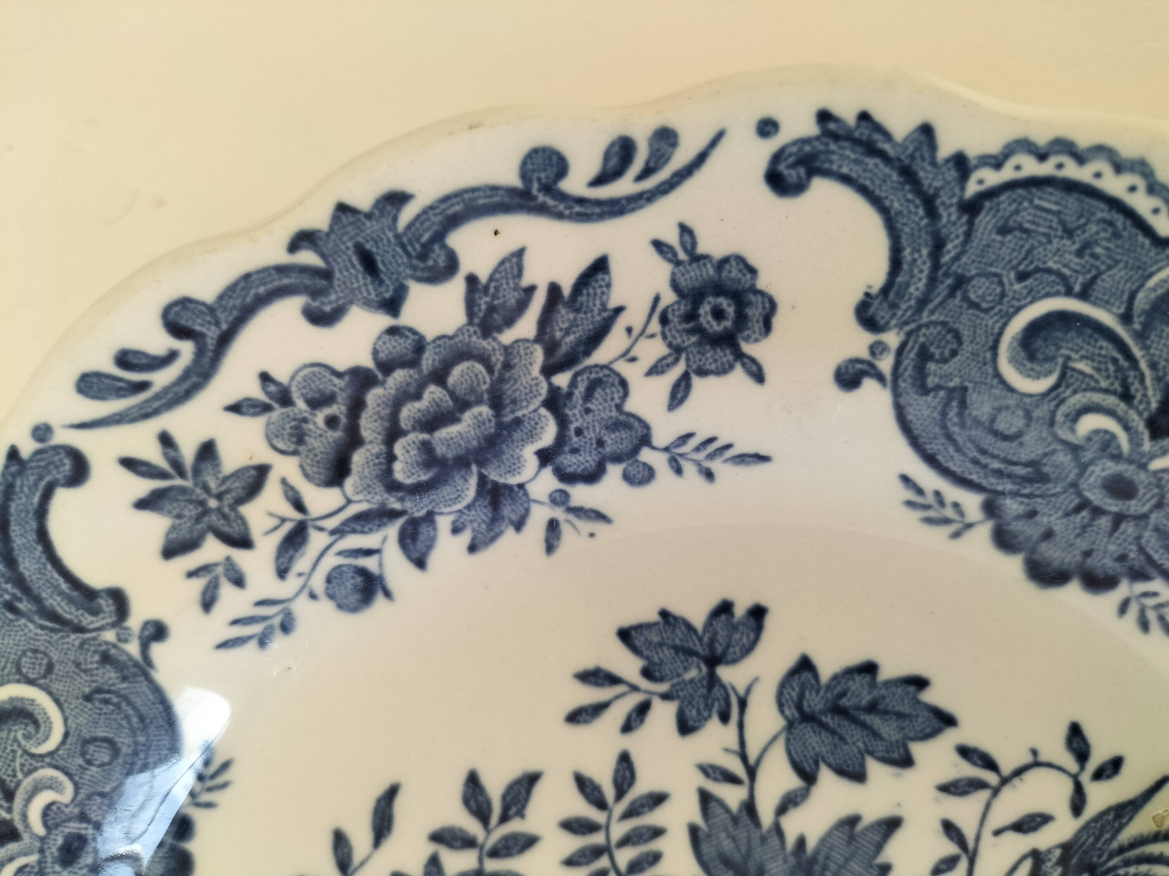 4 assiettes à dessert anglaises Ridgway Windsor bleues – Staffordshire