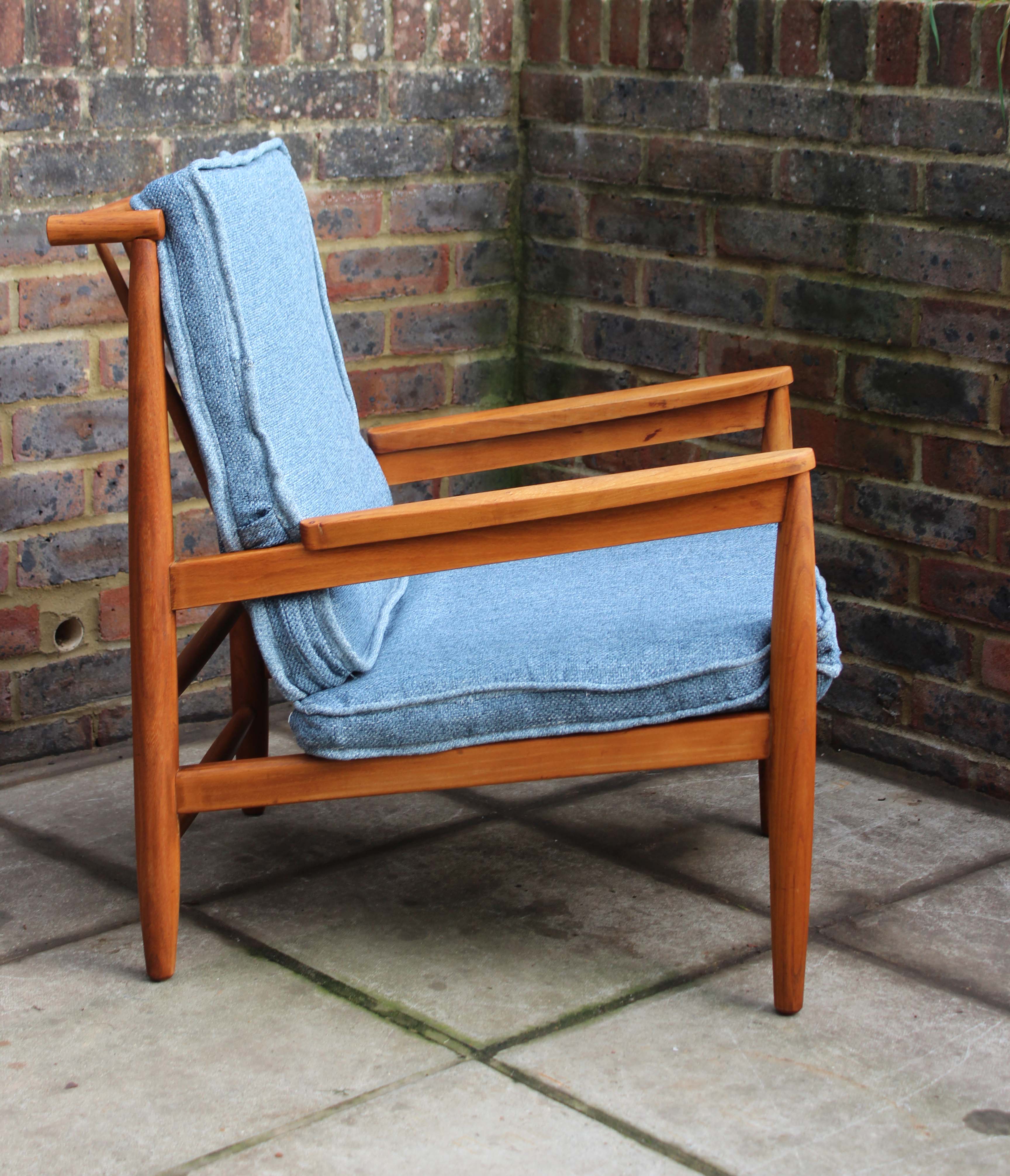 Midcentury teak lounge armchair by Scandart