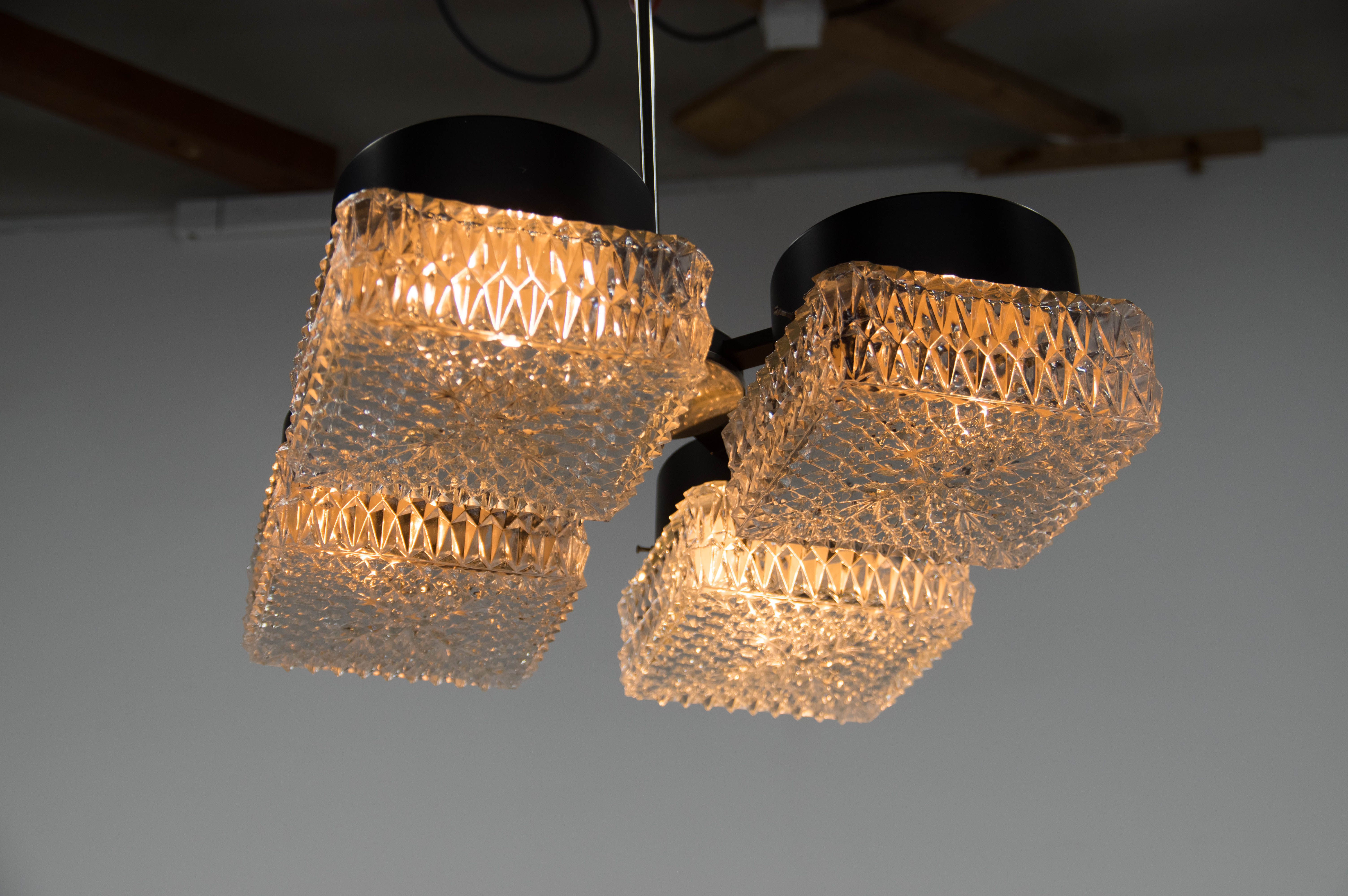 Chandelier by Napako, Czechoslovakia, 1960s