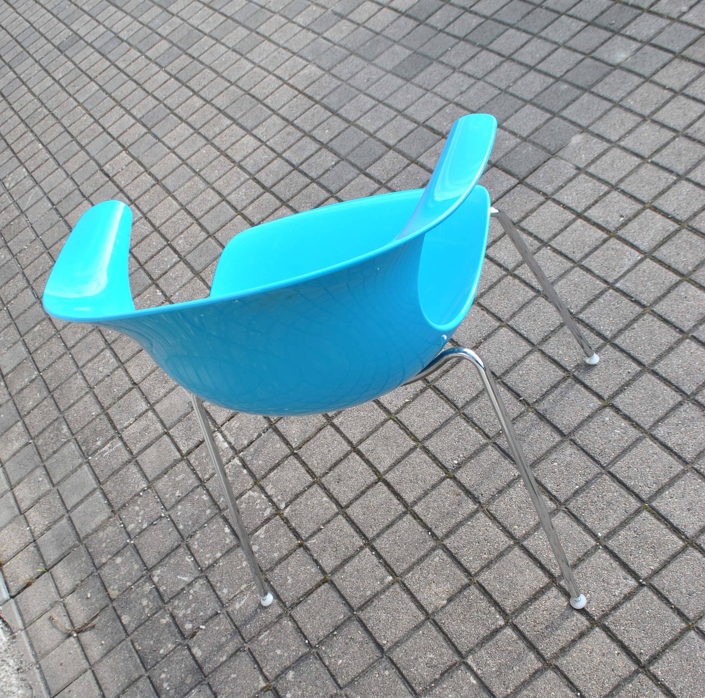 LOOP armchair - Scandinavian DESIGN chair by Claus Breinholt (Danish) Infiniti - blue polypropylene