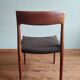Niels Otto Møller No. 77, 6 chaises, teck et textile
